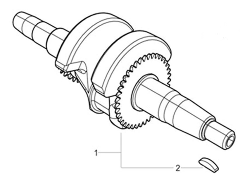 ЗАПЧАСТИ ДЛЯ ДВИГАТЕЛЯ LC170FDS (ВАЛ КОЛЕНЧАТЫЙ)